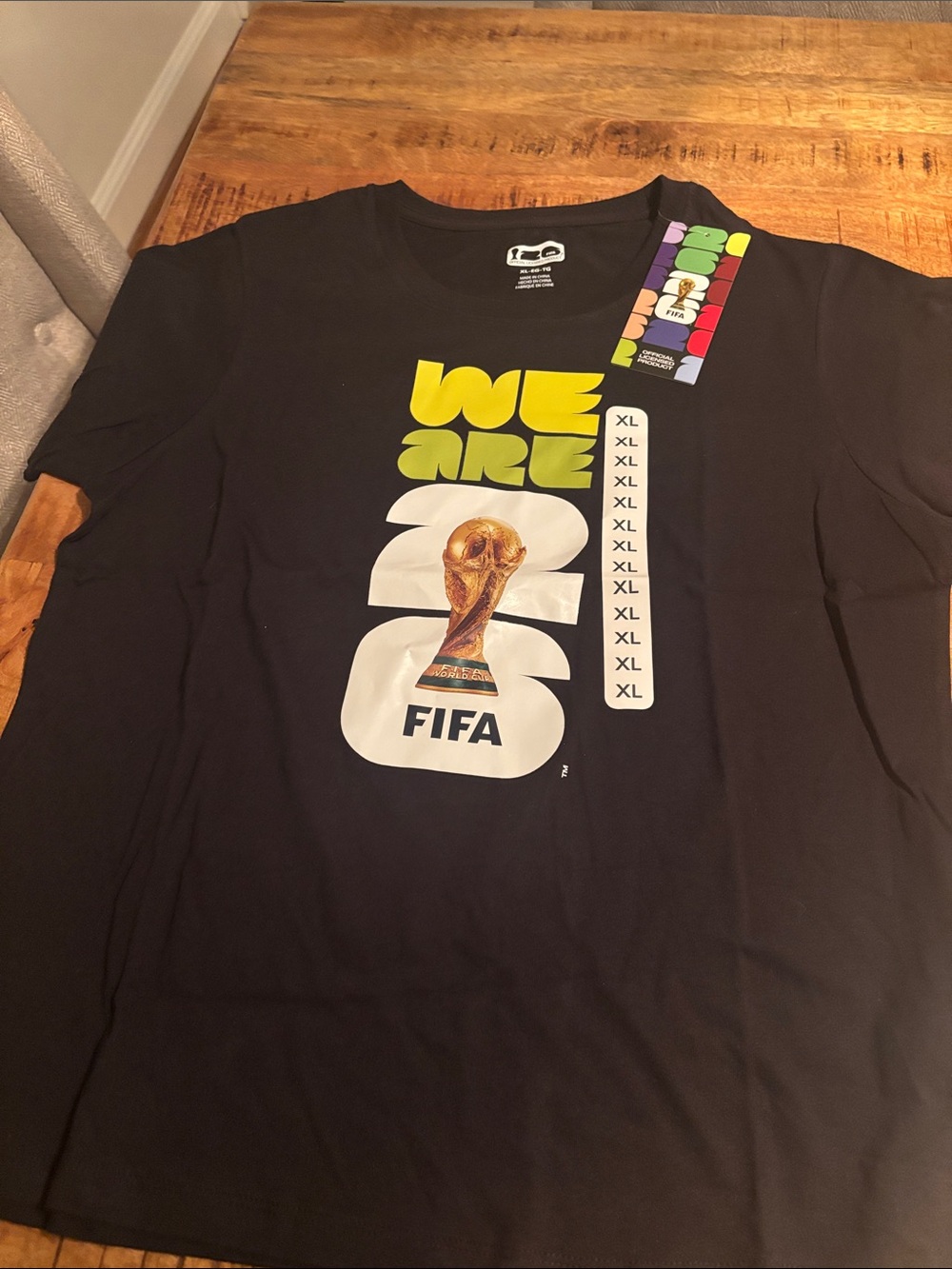 FIFA We Are 26 World Cup Graphic Short Sleeve Tee - Black Womens XL